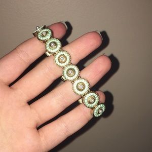 mint & gold bracelet